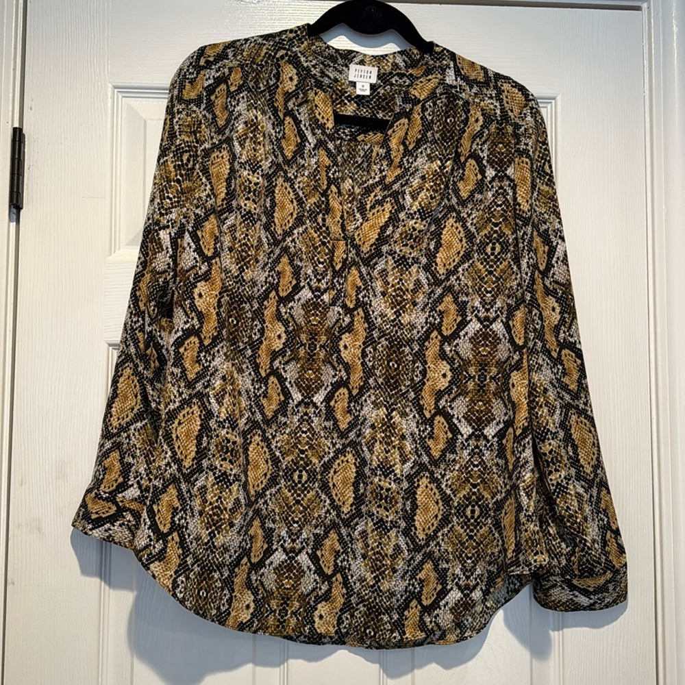 Peyton Jensen snake print blouse